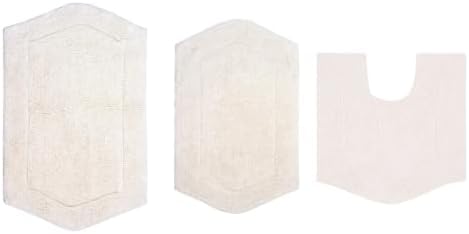 TRP Quick Dry Super Absorbent Tufted 100% Cotton Bathroom Rugs Sets