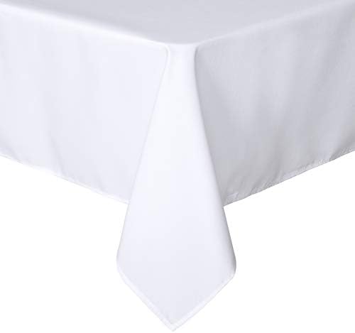 sancua Rectangle Tablecloth, 54 x 108 Inch, White