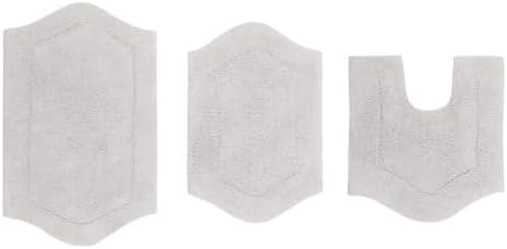 TRP Quick Dry Super Absorbent Tufted 100% Cotton Bathroom Rugs Sets