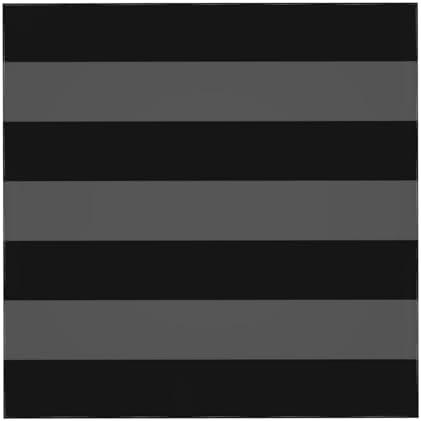 Black and Gray Silver Stripes Tablecloth, 60" Square Washable