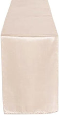 10 pcs 12 x 108 inch Beige Satin Table Runners - Wedding Table Top