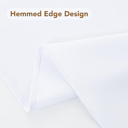 NEWISHER White Oval Tablecloth 60x84 inch, Heavy Duty Polyester Fabric