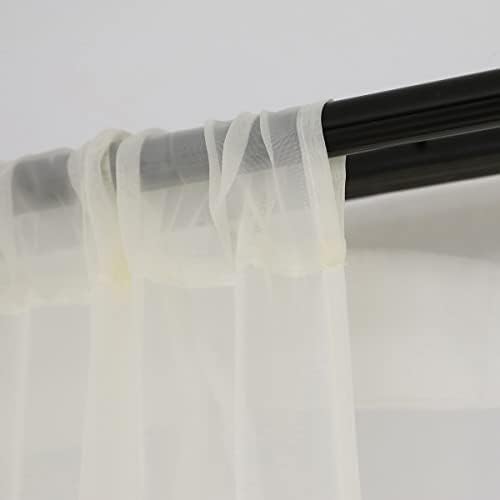 Windows Beige Sheer Curtains 72 Inches Length 42 Inches Width 2 Panels