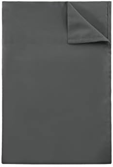 Soft Dark Grey Full Size Flat Sheet 100% Cotton Sateen, 600 Thread