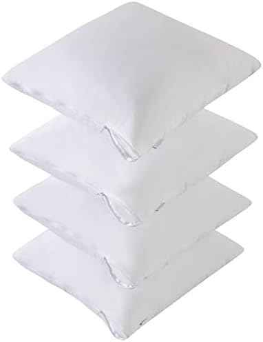 4 Pack Waterproof Down Feather Proof Pillow Protectors with Zipper