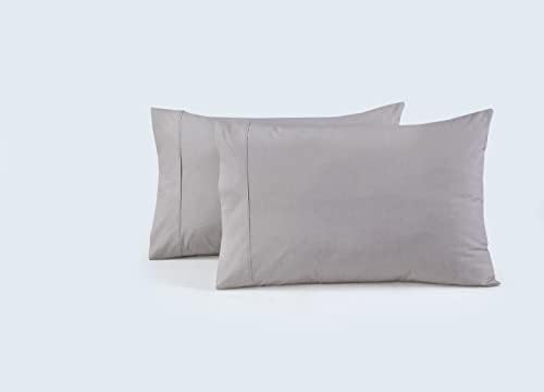 100% Cotton Percale Pillowcases, 6 Pack Pillow Cases, Soft &