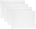 Solino Home 100% Linen Placemats White, Medium Weight 14 x 19 in, Set