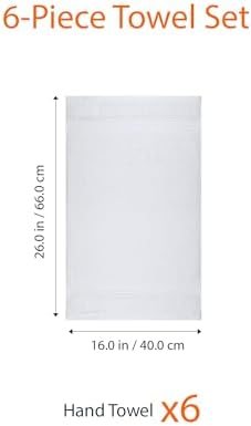 Amazon Basics 100% Cotton Hand Towels, Fade-Resistant, Soft and