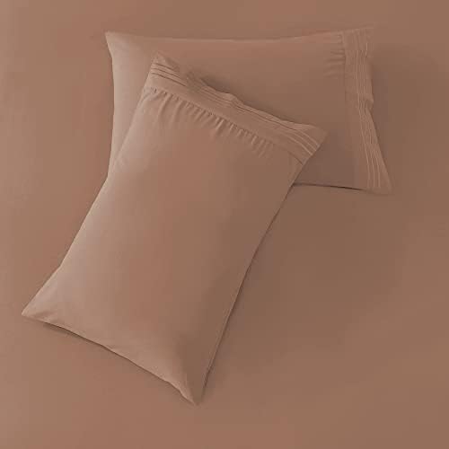 Elegant Comfort Luxe Quality Microfiber 3-Line Sheet Set Breathable