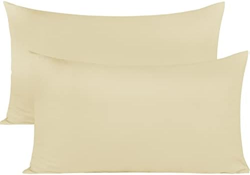 BEDSUM King Microfiber Pillowcases, Lasting Softness, 2-Pack, 20x40