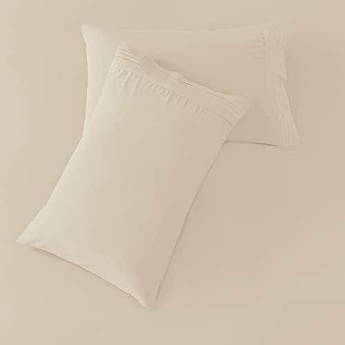 Elegant Comfort Luxe Quality Microfiber 3-Line Sheet Set Breathable