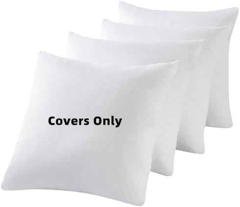 4 Pack Waterproof Down Feather Proof Pillow Protectors with Zipper