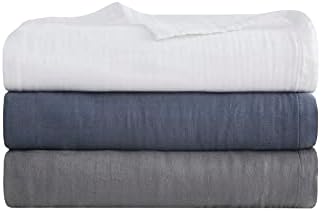 Madison Park Gauze Cotton King Blanket Lightweight for Summer, White