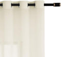 Fcosie 52" Wx63 L Semi Sheer Curtains with Silver Grommets Natural