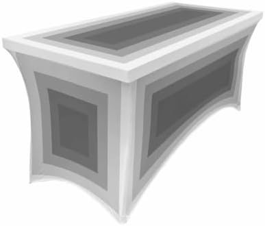 Spandex Table Covers, Gray Gradient Color Block Stretch Fitted