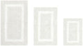 Cotton Tufted Ivory White Bathroom Rugs Sets 3 Piece