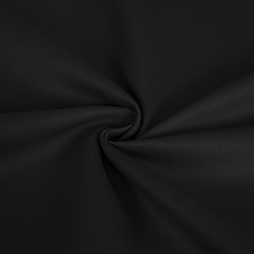 100% Blackout Curtains 108 Faux Linen (W52 x L108, Charcoal Gray)