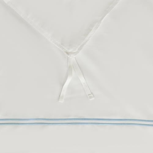 Dreamology White Duvet Cover Queen 100% Cotton Embroidered 3 Pieces