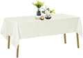 60x102 Ivory Tablecloth - Stain and Wrinkle Resistant Washable