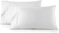 Pizuna 100% Cotton Queen Size Pillow Cases Percale, White