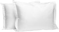 Pizuna Pure 100% Cotton Pillow Shams King Size Set of 2 White