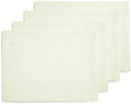 Solino Home Cotton Linen Woven Placemats Ivory, Dru 14 x 19 in, Set of