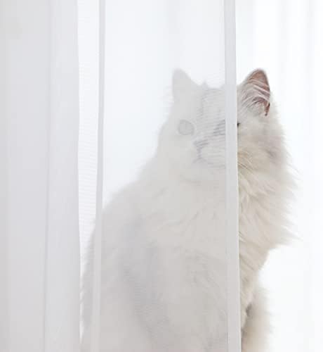 Sheer White Curtains 120 Inches Long Window White Sheer Curtain 2