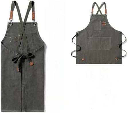 Chef Apron Cotton Canvas Apron. Cross Back Apron for Men Women with