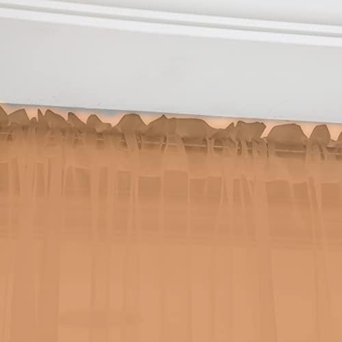 L&TEC Window Brown Sheer Curtains 72 Inches Long 2 Panels Sheer