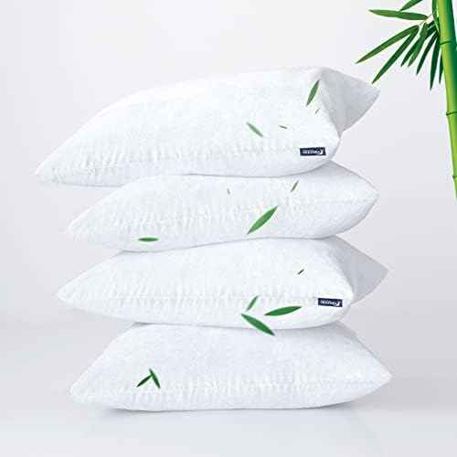 Set of 4 Waterproof Standard Pillow Protectors