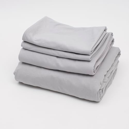 100% Cotton Bed Sheet Set with Deep Pocket - T-Shirt Fabric Jersey