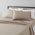 Taupe Queen (60"X80") Microfiber 4-Piece Sheet Set 17 Inch Deep Pocket