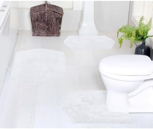 TRP Quick Dry Super Absorbent Tufted 100% Cotton Bathroom Rugs Sets