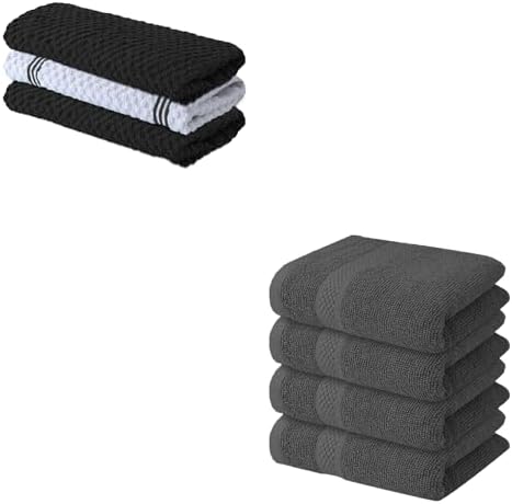 Infinitee Xclusives Premium Kitchen Towels – Pack of 3, 100% Cotton 15