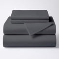 Cotton 4Pcs-Bed Sheet Set King 16" Deep Pocket Dark Grey