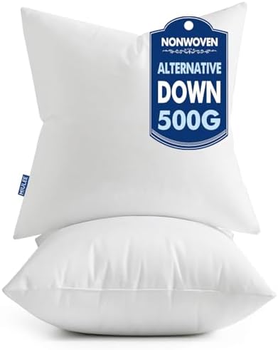 MIULEE Set of 2 Throw Pillow Inserts 18x18 Inches with 100% Virgin