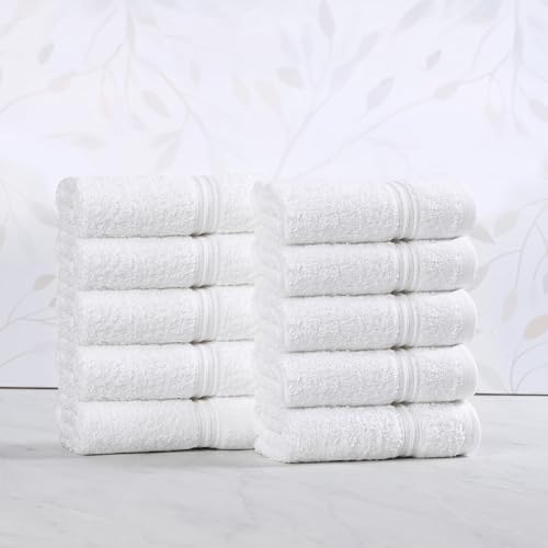 Superior Egyptian Cotton 10-Piece Face Towel Set, Small Towels For