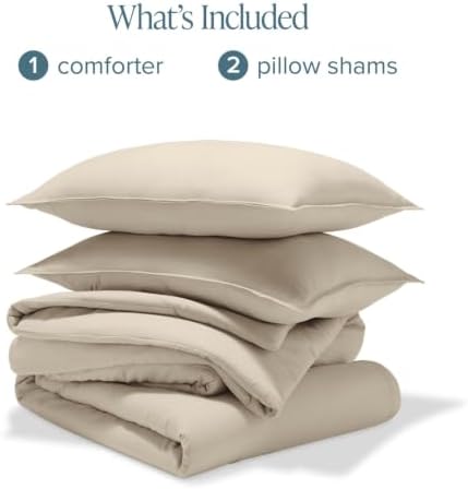 Bare Home Comforter Set - Full Size - Ultra-Soft - Goose Down