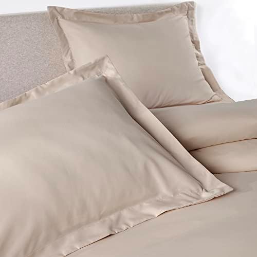 Queen (90 x 90) Zipper Closure Beige Duvet Cover with Envelope Closure