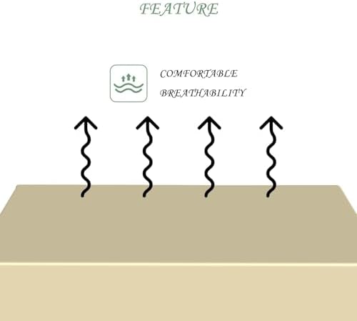 52x70 Inch Beige Rectangle Tablecloths Morandi Series Heavy Duty