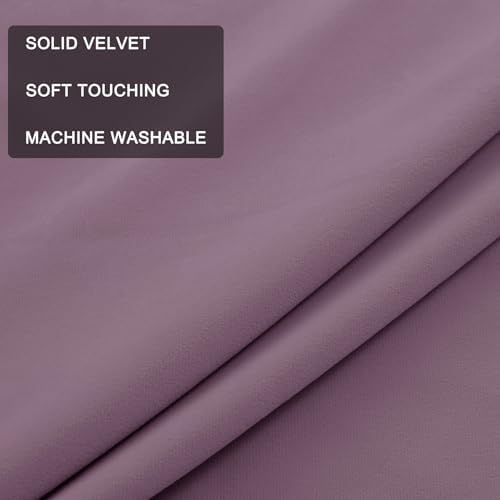 Fcosie 52" Wx120 L 100% Blackout Velvet Drapes with Silver Grommets