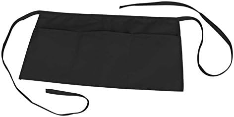 Waist Apron with 3 Pockets Poly Cotton Commercial Restaurant Home Bib