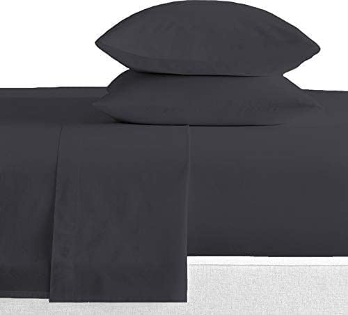 King Size Grey Cotton Sheets 4 Piece Sheet Set Bedding Sateen Finish