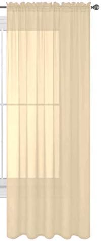 1 PC Solid Rod Pocket Sheer Window Curtain Treatment Drape Voile Panel