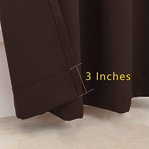 Pickluc Grommet Blackout Curtains 72 Inches Long 2 Panels, Light
