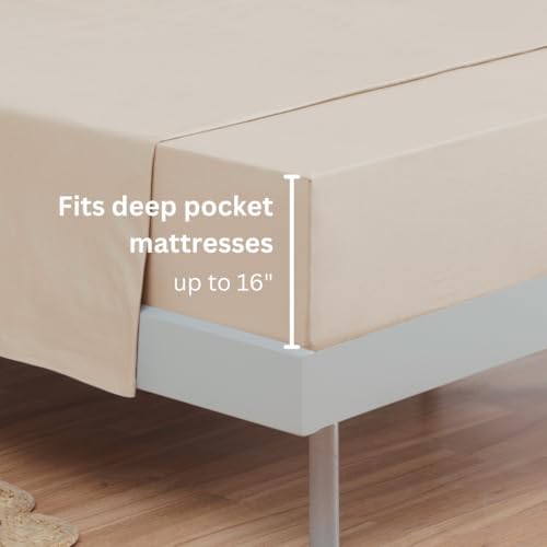 100% Cotton Fitted Sheet Only - Deep Pocket up to 16inch - All-Around