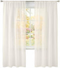 Beige Window Sheer Curtain Cream Solid Color Background Countryside