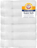 ARM & HAMMER Super Soft Washcloths, 6 Piece, White