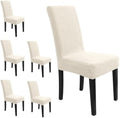 Chair Covers for Dining Chairs,Kitchen Chairs Cover Set of 6,Beige