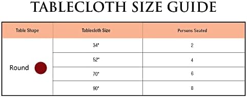 Simhomsen Large Embroidered Fall Autumn Harvest Pumpkins Tablecloth